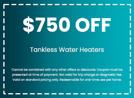 Discount on Tankless Water Heaters