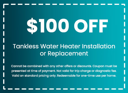 Discount on Tankless Water Heater Installation